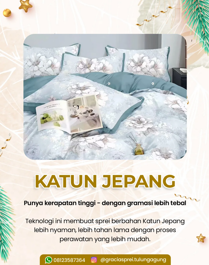 <p>Sprei nyaman itu bukan cuma soal motif tapi bah